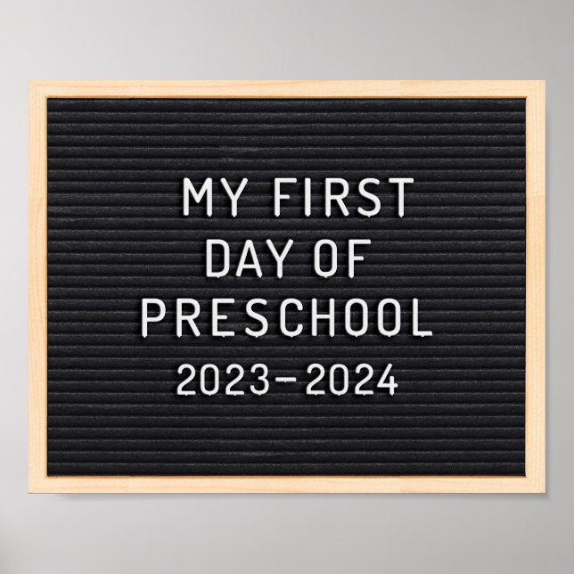 Första dagen på förskolan skylt Första dagen på sk (Framsidan)