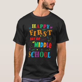 Första dagen på mellanstadiet tillbaka till skolan t shirt