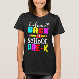 Första dagen tillbaka till skolan Pre K elev lärar T Shirt