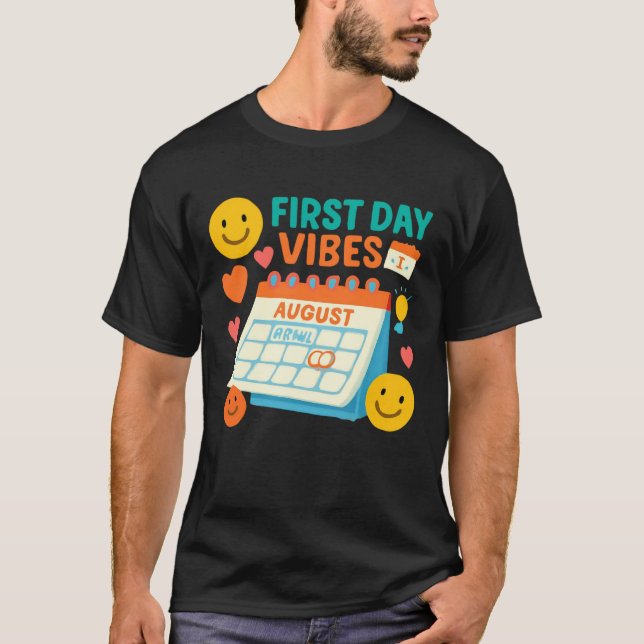 Första dagen Vibes Art | Back to school Design T Shirt (Framsida)