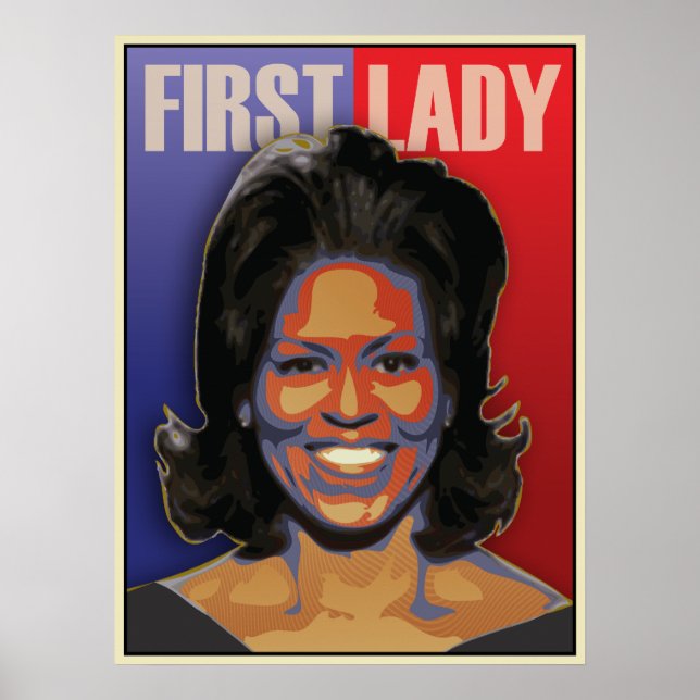 Första Dam Michelle Obama Poster (Framsidan)