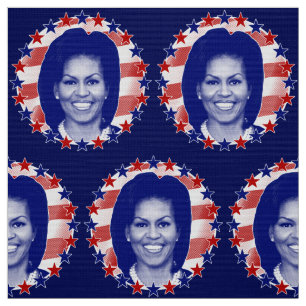 Första Dam Michelle Obama Stars och stripes Tyg