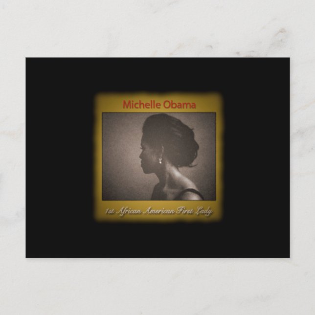 FÖRSTA DAM MICHELLE OBAMA VYKORT (Framsida)