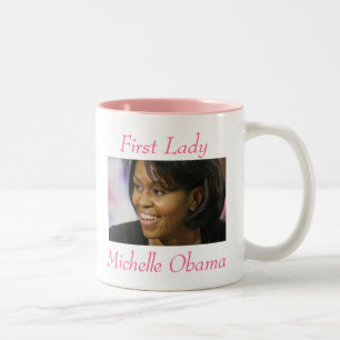 Första dam Michelle skräddarsy Obama - Två-Tonad Mugg