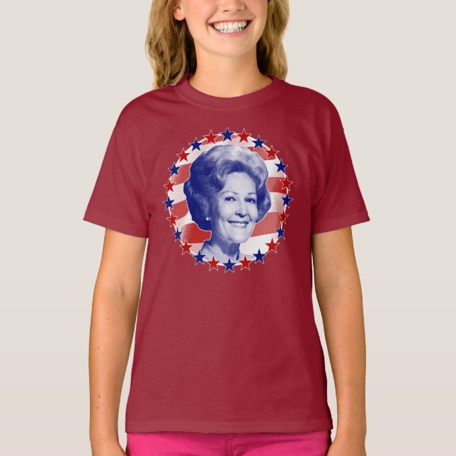 Första Dam Pat Nixon Stars och stripes T Shirt (Framsida)