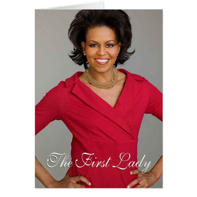 Första damen Michelle Obama Hälsningskort (Framsidan)