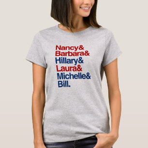 Första damer listar och fakturerar -- Presidents- T-shirt