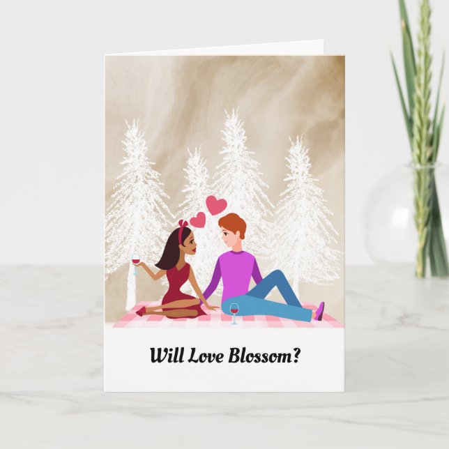 Första datum par på Picnic Kort (Framsida)