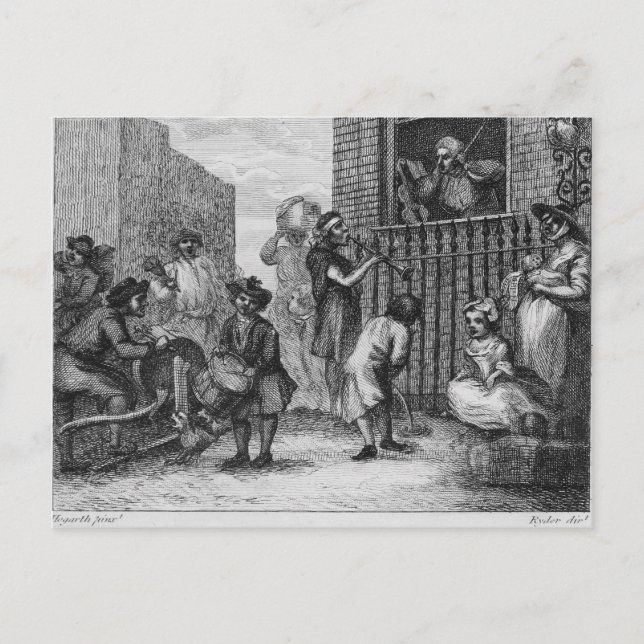 Första designen för musiker, 1799 vykort (Framsida)
