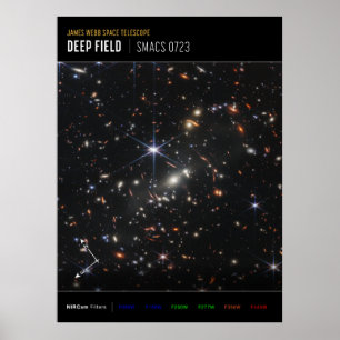 Första djupet Fält i Universe från James webb Poster