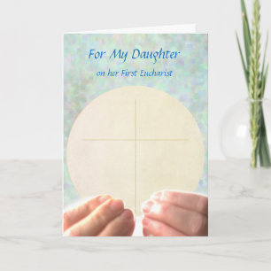 Första Eucharist - dotter Kort
