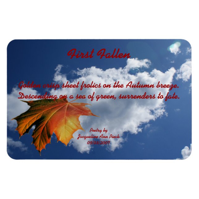 Första fallande höjdpunkt på hösten magnet (Horisontell)