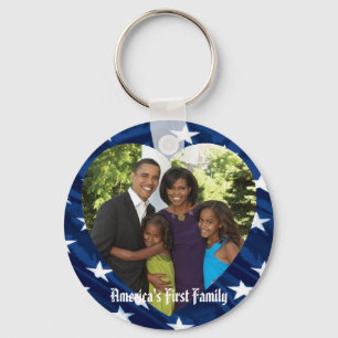 Första familj Keychain för presidentObama Nyckelring