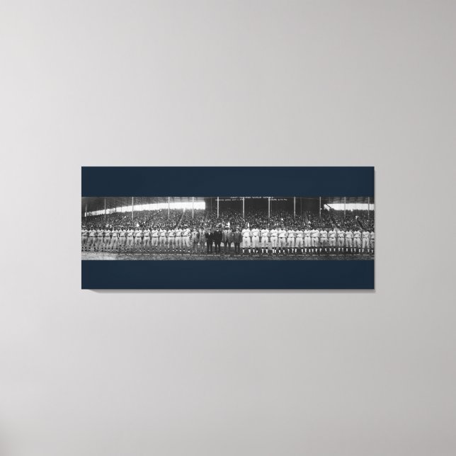 Första Färgaden World Series Teams, Game 1, 1924 Canvastryck (Framsida)