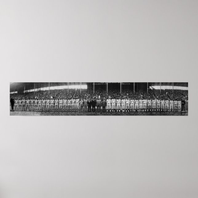 Första Färgaden World Series Teams, Game 1, 1924 Poster (Framsidan)