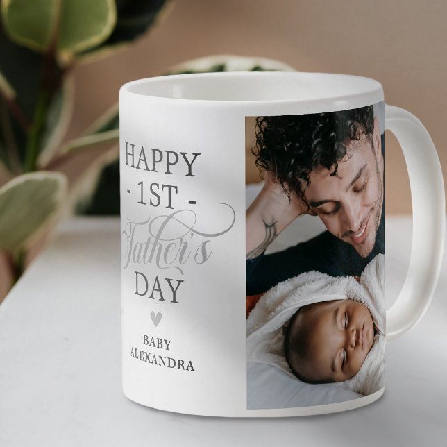 Första Fars Dag 2 Foto Kaffemugg (Skapare uppladdad)