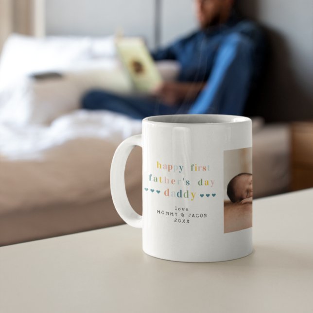 Första Fars dag | 3 Fotokollage Kaffemugg (Skapare uppladdad)