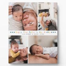 Första Fars dag | 4 Fotokollage Plaque