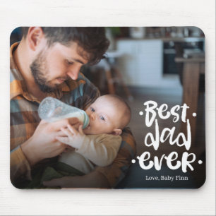 Första Fars dag Anpassad Foto Present Bästa Pappa Musmatta