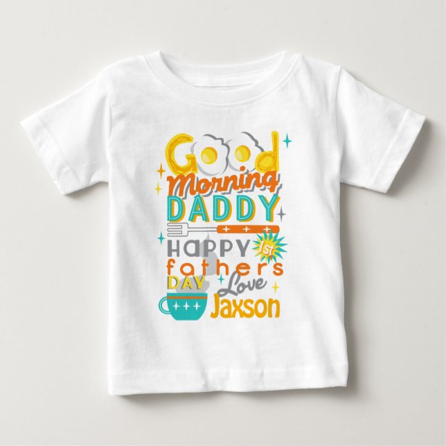 Första Fars dag Baby Tshirt Retro T-shirt (Framsida)