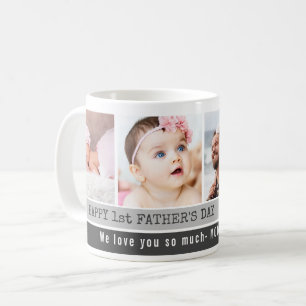 Första Fars dag bästa Pappa någonsin 4 fotokoll Kaffemugg