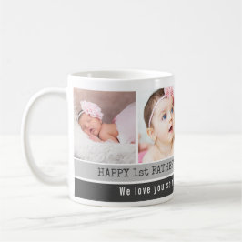 Första Fars dag bästa Pappa någonsin 4 fotokollage Kaffemugg