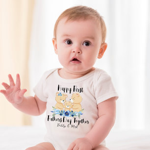 Första fars dag bebis och pappa matchande outfit t shirt