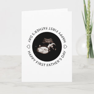Första fars dag bebis sonogram hjärta foto kort