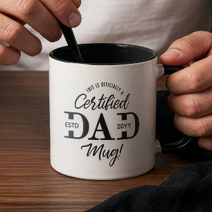 Första Fars dag Certifierad Pappa Mugg Ny Pappa Pr