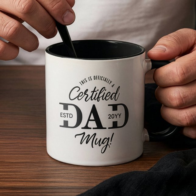 Första Fars dag Certifierad Pappa Mugg Ny Pappa Pr (First Father’s Day Certified Dad Mug New Dad Gift)