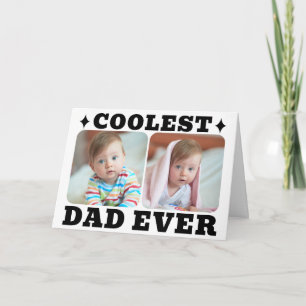 Första Fars Dag Coolaste Pappa Någon Gångs Baby Fo Kort