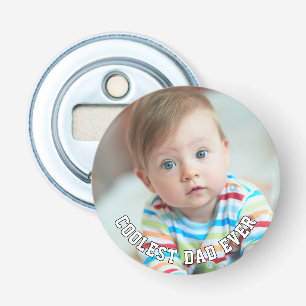 Första Fars Dag Coolaste Pappa Någonsin Baby Foto  Flasköppnare