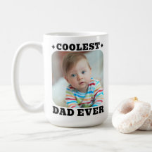 Första Fars Dag Coolaste Pappa Någonsin Baby Foto