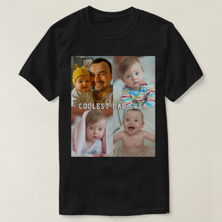Första Fars Dag Coolaste Pappa Någonsin Baby Foto T Shirt