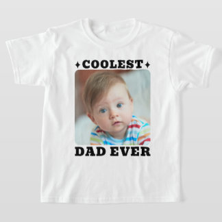Första Fars Dag Coolaste Pappa Någonsin Baby Foto T Shirt