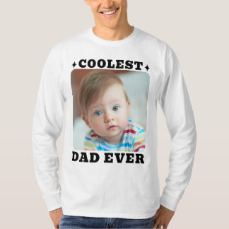 Första Fars Dag Coolaste Pappa Någonsin Baby Foto T Shirt