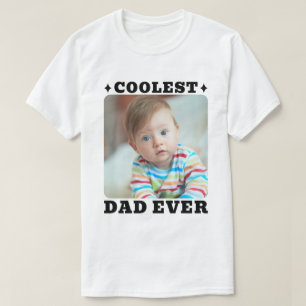 Första Fars Dag Coolaste Pappa Någonsin Baby Foto T Shirt