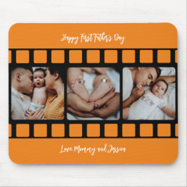 Första Fars dag-filmsremsan Foto Grid Nya pappa Musmatta