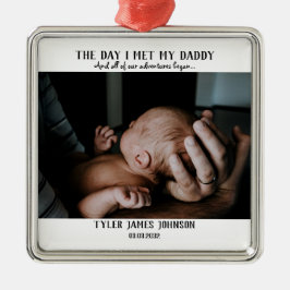 Första Fars dag-foto Julgransprydnad Metall