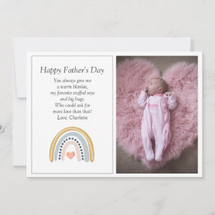 Första Fars dag-foto Julkort