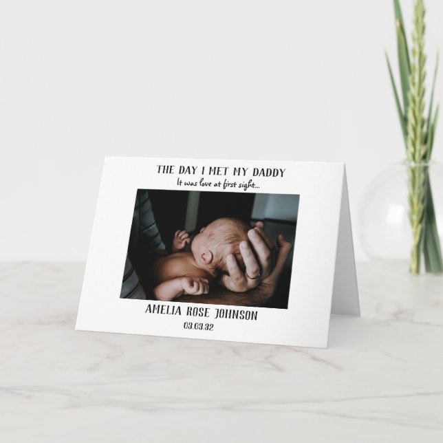 Första Fars dag-foto Kort (Framsida)