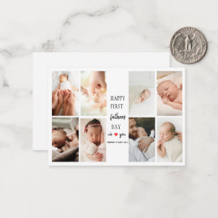 Första fars dag fotokollage Kort till pappa