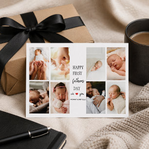 Första fars dag fotokollage Kort till pappa