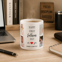 Första fars dag fotokollage | Pappas kaffemugg