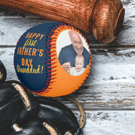 Första Fars dag Granddad 2 Photo Blue-Orangen