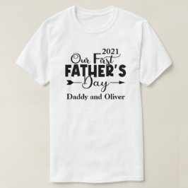 Första Fars dag Herr Vit T Shirt