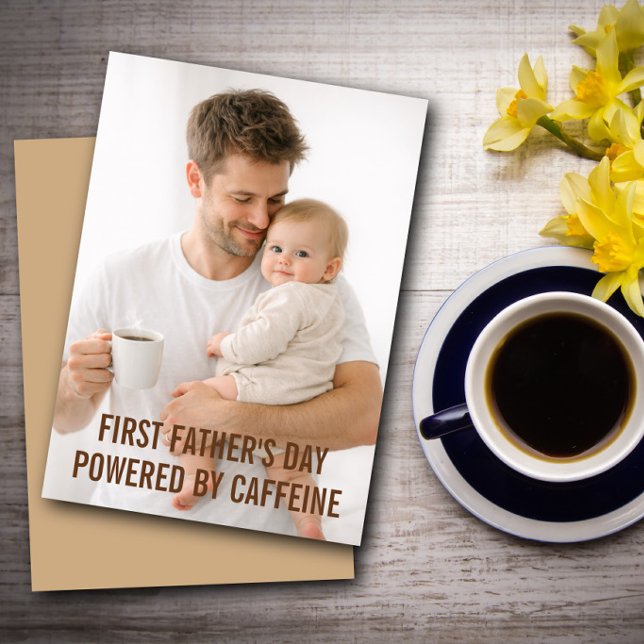 Första Fars dag kaffehumor från föräldrar Kort (Skapare uppladdad)