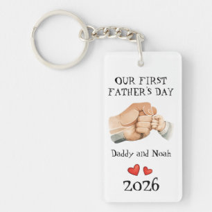 Första Fars Dag Känslig Pappa Baby Kärlek Konst