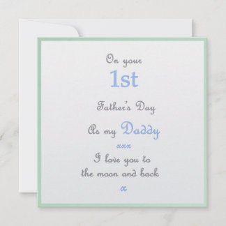 Första Fars dag-kortet från Baby till pappa Kort