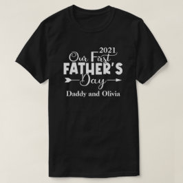 Första Fars dag Mäns Svart T Shirt